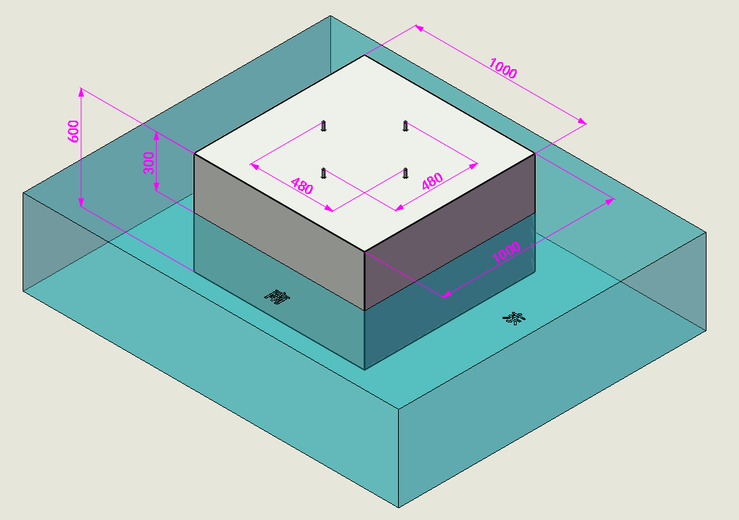 柜體式太陽能殺蟲燈（三層濾網(wǎng)）地基施工圖紙